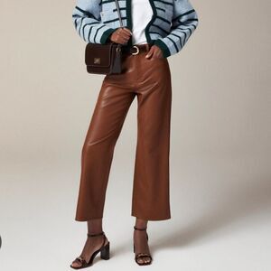 J.Crew Slim wide-leg pant in faux leather 30